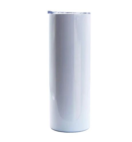 20oz Sublimation Straight Skinny Tumbler with plastic straw and rubber bottom- Case of 25