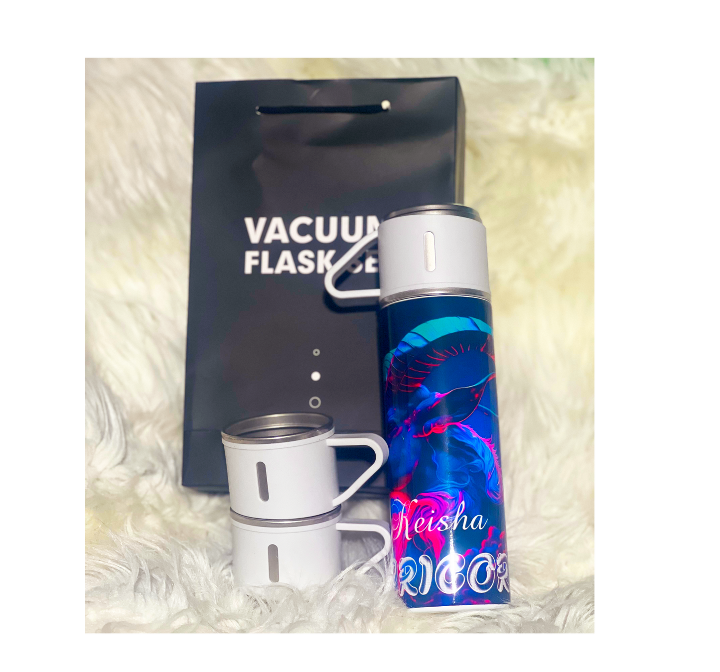 500ml Sublimation Vacuum Flask Gift Set Box With 3 Cups