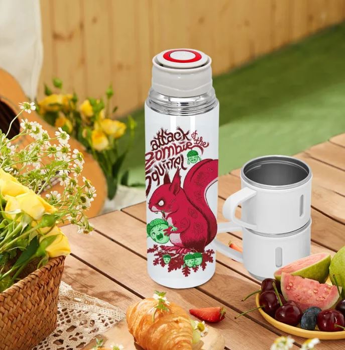 500ml Sublimation Vacuum Flask Gift Set Box With 3 Cups