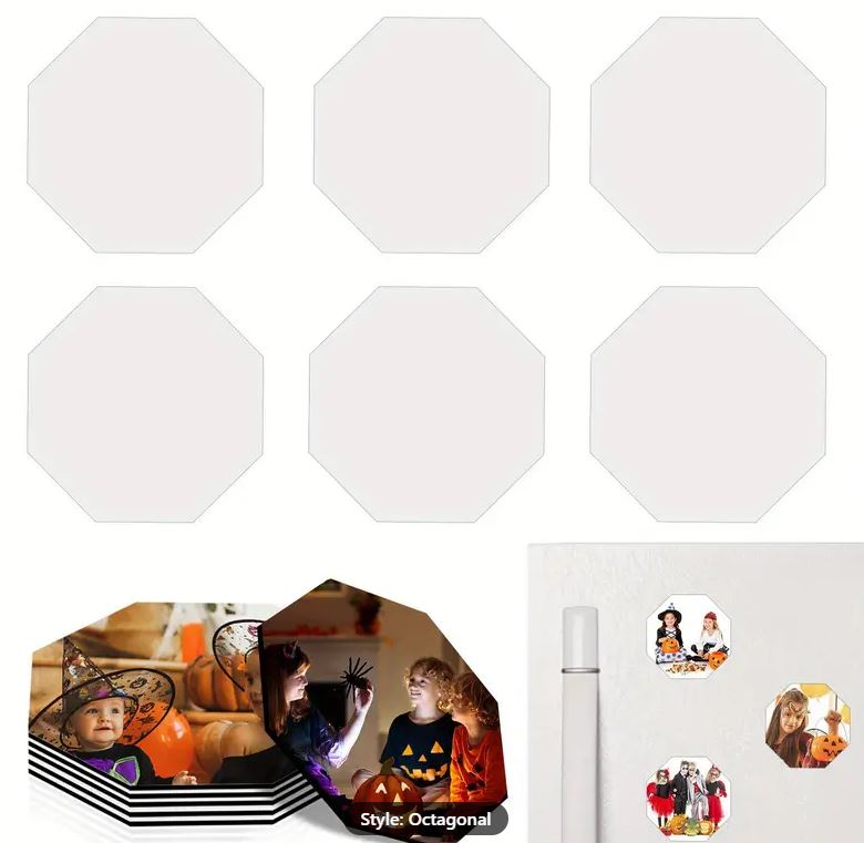 BLANK SUBLIMATION MAGNETS PACK OF 6