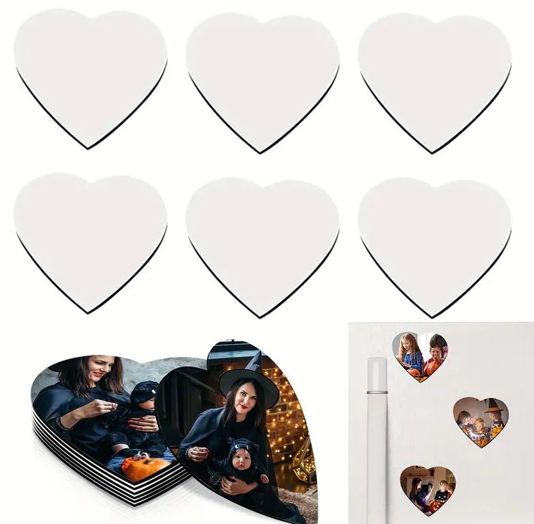 BLANK SUBLIMATION MAGNETS PACK OF 6